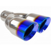 Športová nerezová koncovka výfuku titan dual 2x75 mm