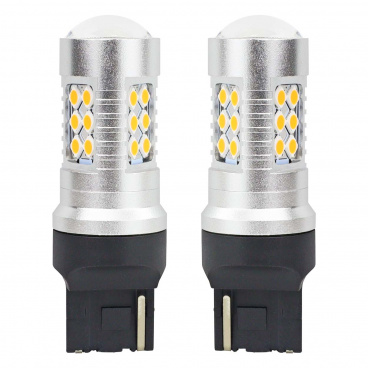 LED žiarovky CANBUS 3030 24SMD T20 WY21W Oranžová Amber 12V 24V