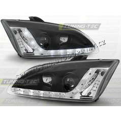 Ford Focus MK2 2004-08 predné číre svetlá daylight LED black (LPFO19)