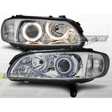 OPEL OMEGA 1994-99 PŘEDNÍ ČÍRÁ SVĚTLA ANGEL EYES CHROME OPEL OMEGA 1994-99 PŘEDNÍ ČÍRÁ SVĚTLA ANGEL EYES CHROME