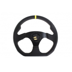 Športový volant SLIDE čierny kožený 350 mm