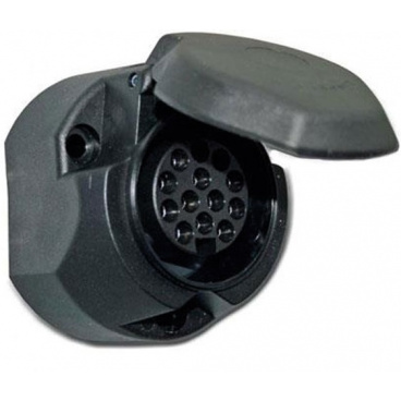 Zásuvka pre ťažné zariadenie automobilu, 13 pólov Zásuvka pre ťažné zariadenie automobilu, 13 pólov