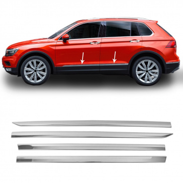Nerez ochrannej lišty okolo dverí Omtec VW Tiguan vr. Allspace 2016+