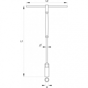 Klíč nástrčný 12 mm s rukojetí typ "T" Klíč nástrčný 12 mm s rukojetí typ "T"