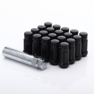 Úzke kované športové matice čierne Japan Racing M12X1,5 dlhšie Úzke kované športové matice čierne Japan Racing M12X1,5 dlhšie