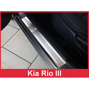 Nerez ochranné lišty prahu dverí 2ks Kia Rio 3 2011-15