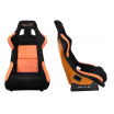 Športové sedadlo SLIDE KS2 Premium Čierna & Oranžová Velúr Oranžový Trblietka