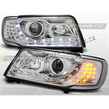 Audi 100 C4 1990-94 predné číre svetlá daylight LED chrome (LPAU47) Audi 100 C4 1990-94 predné číre svetlá daylight LED chrome (LPAU47)