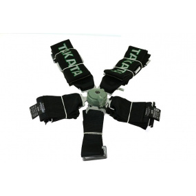 5-bodový bezpečnostný pás CAM LOCK 75 mm čierny s logom Takata