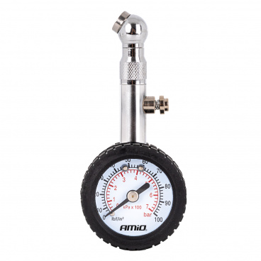 Analógový tlakomer manometer s otočnou hlavicou a resetovacím ventilom AMIO-04469