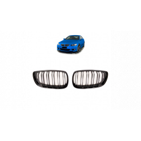 Mriežka BMW 3 E92 E93 dvojité rebrovanie Lesklá čierna