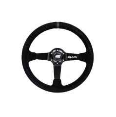 Športový volant WRC čierny semiš 350 mm