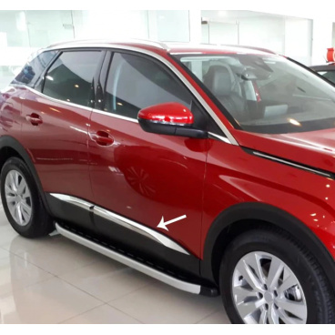 Nerez ochranné bočné lišty dverí Omtec Peugeot 3008 2016-24 Nerez ochranné bočné lišty dverí Omtec Peugeot 3008 2016-24