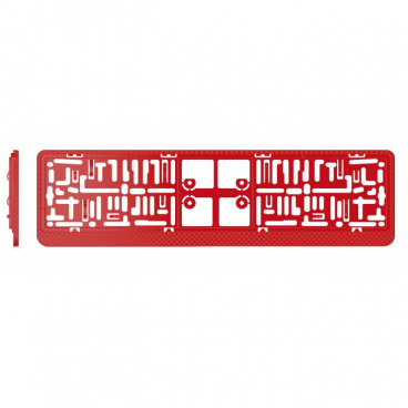 Podložka pod ŠPZ carbon červená Podložka pod ŠPZ carbon červená