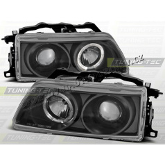 Honda CRX 1990-92 Predné číre svetlá Angel Eyes black (LPHO18)