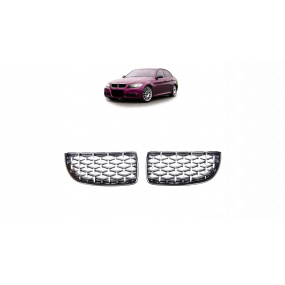 Gril BMW 3 E90 E91 Lesklá čierna & Chróm
