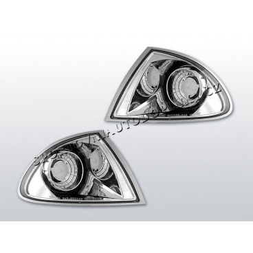 BMW E46 98-01 predné smerovky chróm (KPBM11) - sedan, touring BMW E46 98-01 predné smerovky chróm (KPBM11) - sedan, touring