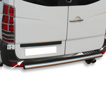 Nerez štený čierny kryt zadného nárazníka Omtec MB Sprinter, VW Crafter 2006-18 Nerez štený čierny kryt zadného nárazníka Omtec MB Sprinter, VW Crafter 2006-18