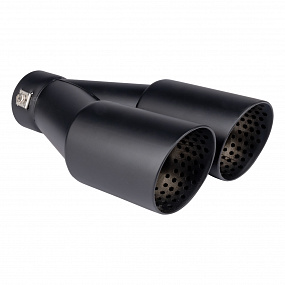 Nerezová koncovka výfuku dual 2x76 mm čierna Nerezová koncovka výfuku dual 2x76 mm čierna