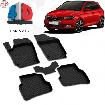Gumový set 4D najkvalitnejších presných autokobercov Škoda Fabia IV Gumový set 4D najkvalitnejších presných autokobercov Škoda Fabia IV