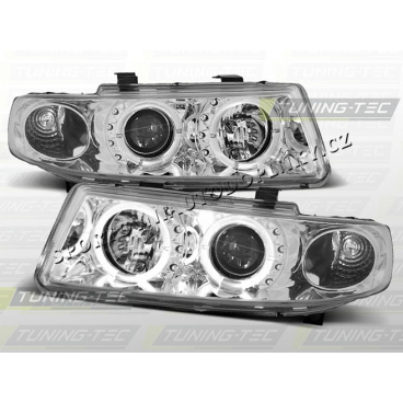 SEAT LEON/TOLEDO 1999-04 PŘEDNÍ ČÍRÁ SVĚTLA ANGEL EYES CHROME SEAT LEON/TOLEDO 1999-04 PŘEDNÍ ČÍRÁ SVĚTLA ANGEL EYES CHROME