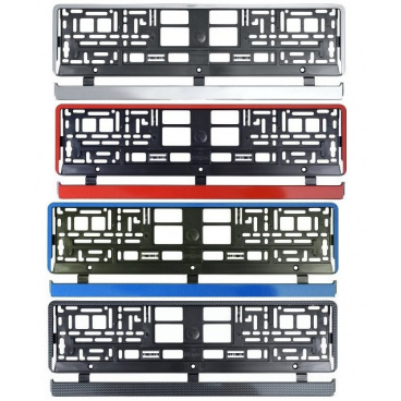 Podložka pod ŠPZ Strip chróm, carbon, red, blue Podložka pod ŠPZ Strip chróm, carbon, red, blue