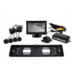 Parkovací systém s TFT 11 cm kamerou + 4 čierne senzory