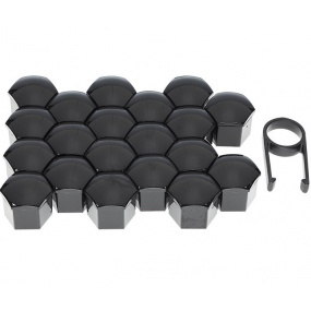 Čierne kryty skrutiek 20 ks (vnútorný priemer 21 mm) Čierne kryty skrutiek 20 ks (vnútorný priemer 21 mm)