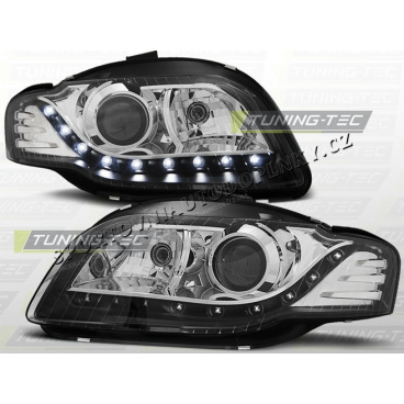 AUDI A4 (B7) 2004-08 Predné číre svetlá DAYLIGHT LED BLACK (LPAU66)