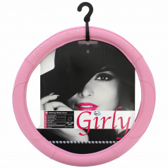 Poťah volanta ružový Diamant 37-39 cm