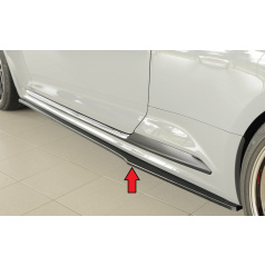 Ľavý bočný prah Audi RS5 B9, F5 Kupé 03/17-02/20 Rieger plast ABS lakovaný do čiernej lesklej farby