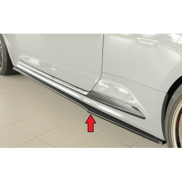 Ľavý bočný prah Audi RS5 B9, F5 Kupé 03/17-02/20 Rieger plast ABS lakovaný do čiernej lesklej farby Ľavý bočný prah Audi RS5 B9, F5 Kupé 03/17-02/20 Rieger plast ABS lakovaný do čiernej lesklej farby