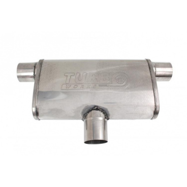 Stredný zadný tlmič 76mm TurboWorks LT 304SS 355mm Stredný zadný tlmič 76mm TurboWorks LT 304SS 355mm