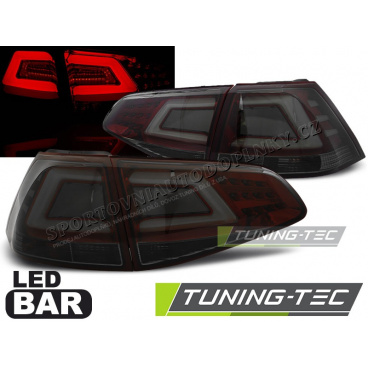 VW Golf 7 2013 zadné lampy smoke red LED BAR (LDVW07)
