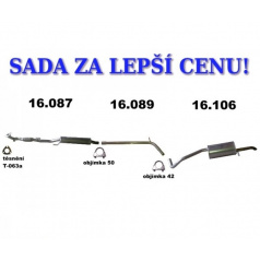 Kompletný výfuk Škoda Fabia I 2005-9 sedan / kombi 1,2 L