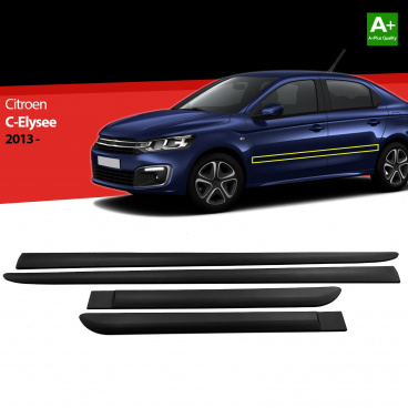 Plastové bočné ochranné lišty dverí Citroen Elysee 2013+