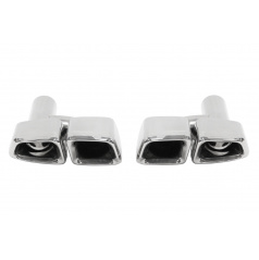 Koncovka tlmiča 255x100mm vstup 63mm Mercedes E63 W212 Leštená Sada
