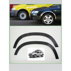 Dacia Duster 2010-17 nerezové lemy blatníka 4 ks (čierné, matné, chrómové)