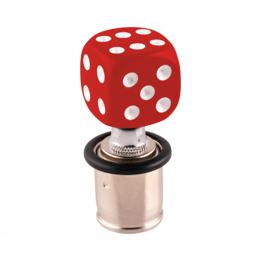 Zapaľovač do auta s madlom červené hracie kocky Zapaľovač do auta s madlom červené hracie kocky