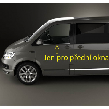 Nerez spodnej lišty predných okien VW T6.1 2019+ 2 ks Nerez spodnej lišty predných okien VW T6.1 2019+ 2 ks