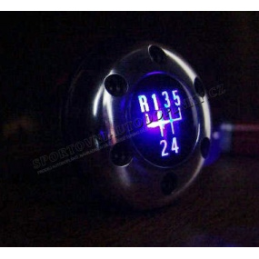 Hlavica radiacej páky alu racing force s modrým indigo podsvietením