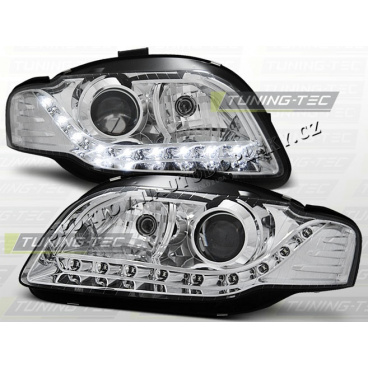 AUDI A4 (B7) 2004-08 Predné číre svetlá DAYLIGHT LED CHROME (LPAU65)
