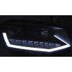 VW T6 2015- predné číre svetlá black tube light LED DRL (LPVWR0)