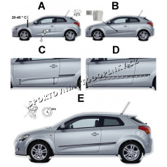 Bočné ochranné lišty dverí - Audi Q5, 2008 +