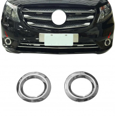 Mercedes Benz Vito W447 2014+  - nerez chrom kulaté rámečky předního nárazníku OMTEC