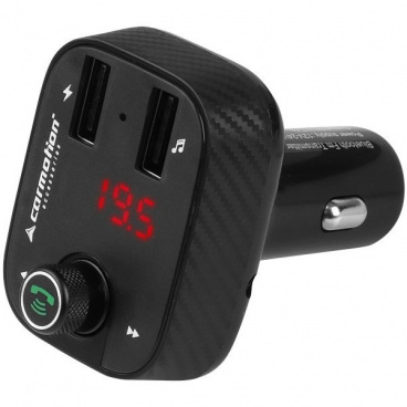 FM Transmiter + Handsfree + Volmeter 8-30V + Nabíjačka 2X USB 3,4A
