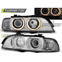 BMW E39 09.1995-06.2003 Predné číre svetlá Angel Eyes H7/H7 chrome (LPBMA8)
