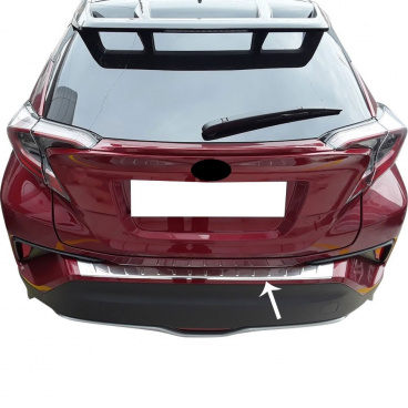 Nerez kryt hrany zadného nárazníka Toyota C-HR 2016-22 leštený Nerez kryt hrany zadného nárazníka Toyota C-HR 2016-22 leštený