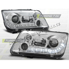 VW Bora 1998-05 Predné číre svetlá Daylight LED chrome (LPVWE8)