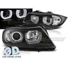 BMW E90, E91 03.2005-08.2008 predné číre svetlá 3D U-Type black (LPBMI4)